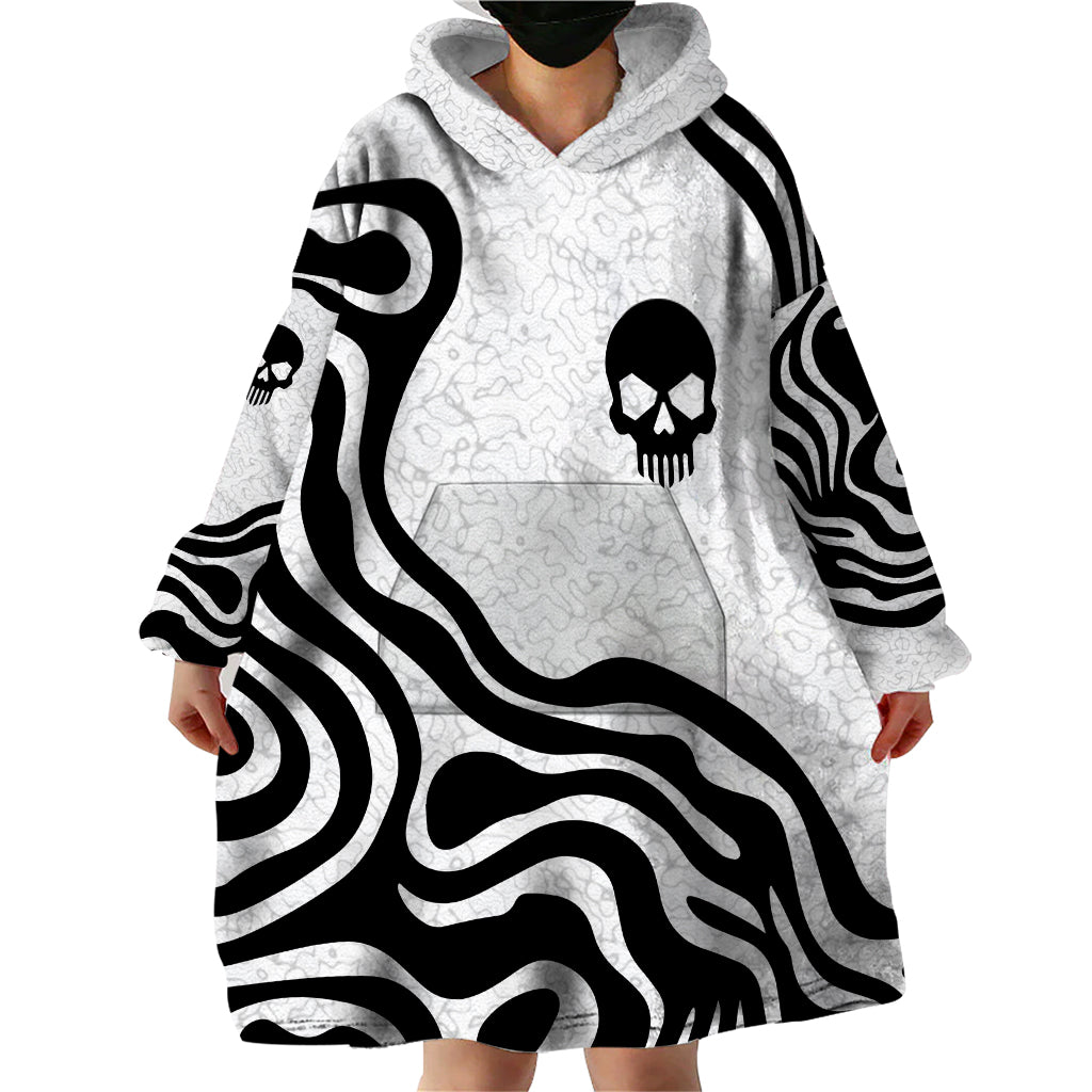 Skull Wearable Blanket Hoodie Born To Die - Wonder Print Shop