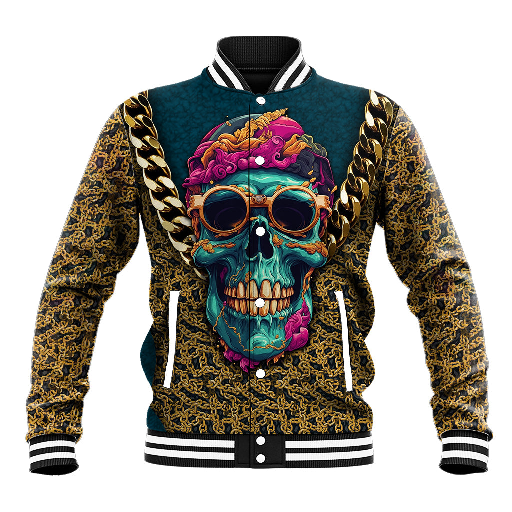 Skull Gang Baseball Jacket Sic Transit Gloria Mundi - Wonder Print Shop