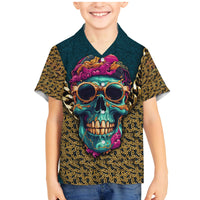 Skull Gang Family Matching Mermaid Dress and Hawaiian Shirt Sic Transit Gloria Mundi - Wonder Print Shop