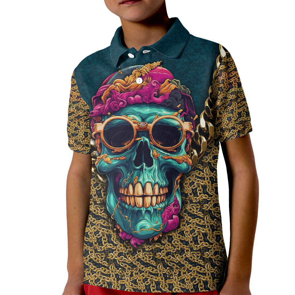 Skull Gang Kid Polo Shirt Sic Transit Gloria Mundi - Wonder Print Shop