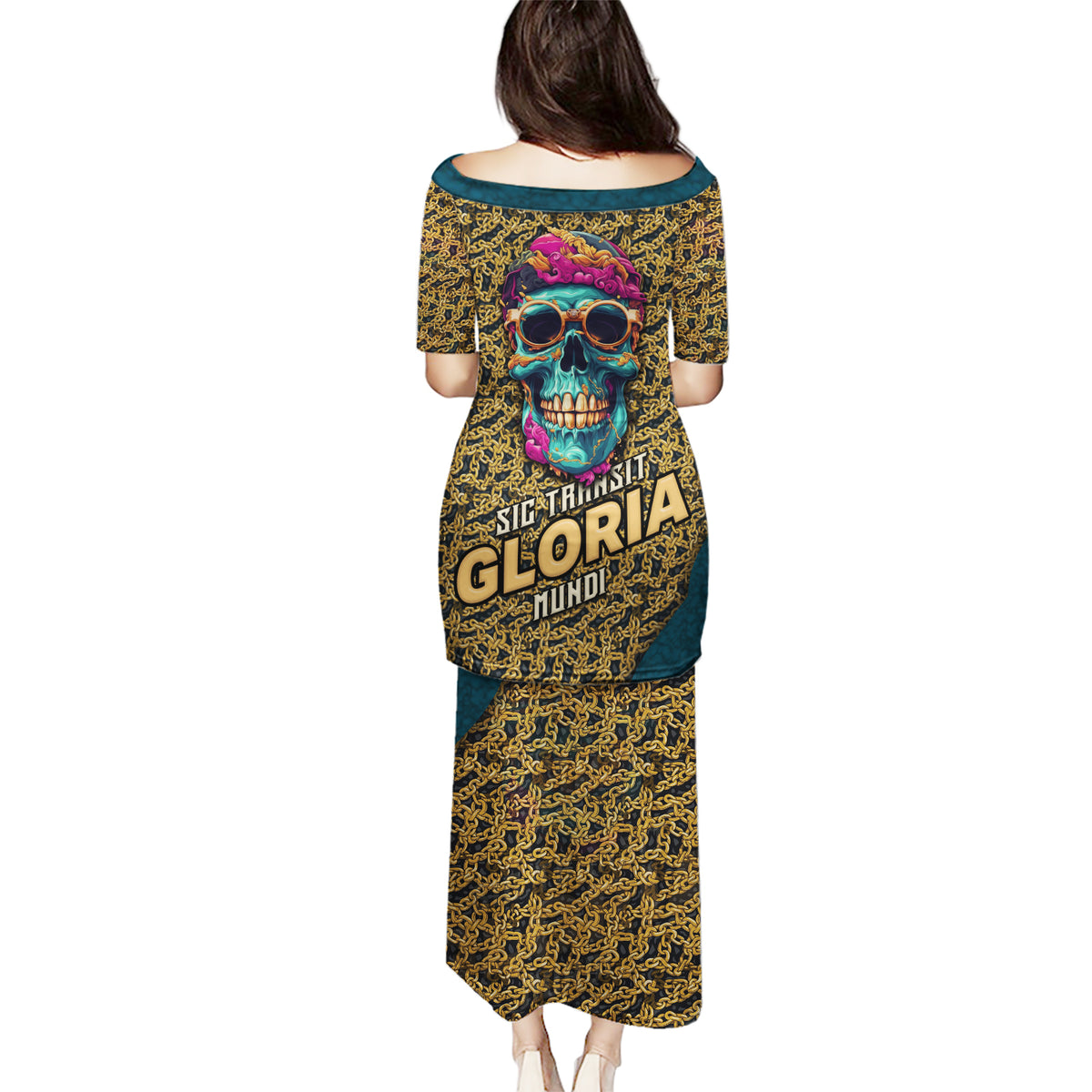 Skull Gang Puletasi Sic Transit Gloria Mundi - Wonder Print Shop