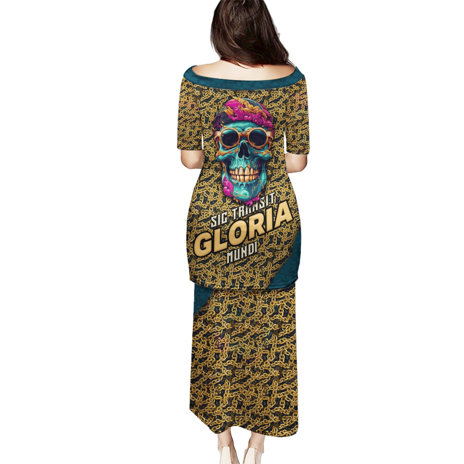 Skull Gang Puletasi Sic Transit Gloria Mundi - Wonder Print Shop