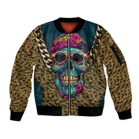Skull Gang Sleeve Zip Bomber Jacket Sic Transit Gloria Mundi - Wonder Print Shop