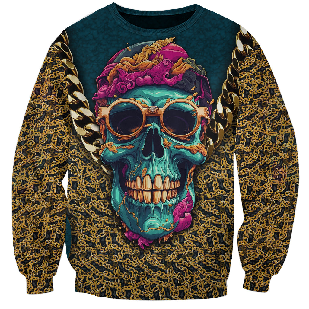 Skull Gang Sweatshirt Sic Transit Gloria Mundi - Wonder Print Shop