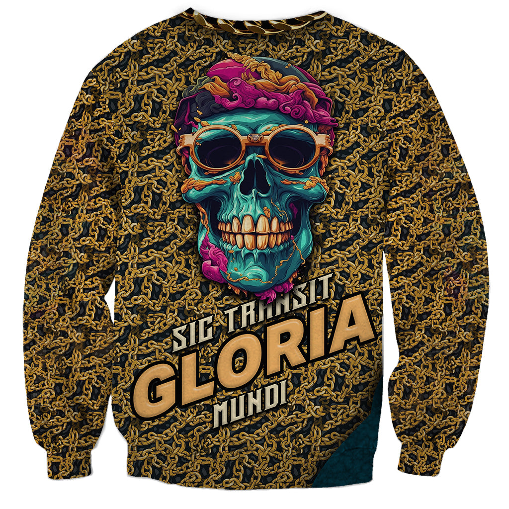 Skull Gang Sweatshirt Sic Transit Gloria Mundi - Wonder Print Shop