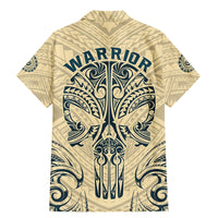 Polynesian Family Matching Mermaid Dress and Hawaiian Shirt Warrior Skull with Tribal Patterns Tattoo Design - Wonder Print Shop