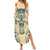 Polynesian Summer Maxi Dress Warrior Skull with Tribal Patterns Tattoo Design - Wonder Print Shop