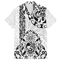 Hawaii Family Matching Long Sleeve Bodycon Dress and Hawaiian Shirt with Polynesian Turtle - Wonder Print Shop
