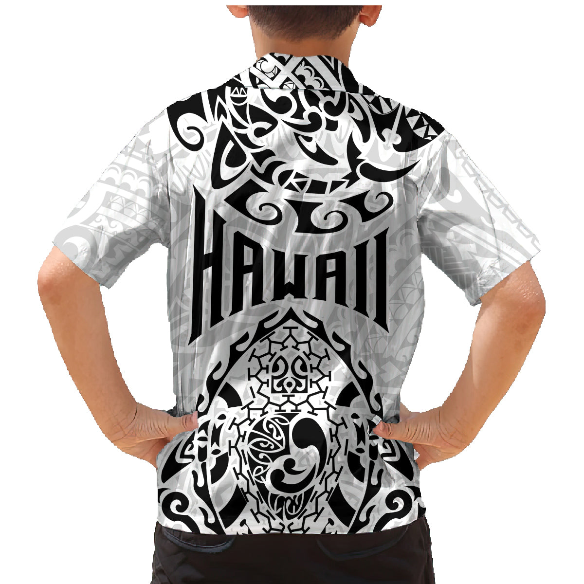 Hawaii Family Matching Mermaid Dress and Hawaiian Shirt with Polynesian Turtle - Wonder Print Shop