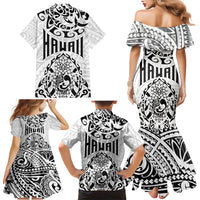 Hawaii Family Matching Mermaid Dress and Hawaiian Shirt with Polynesian Turtle - Wonder Print Shop