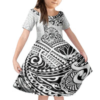 Hawaii Family Matching Short Sleeve Bodycon Dress and Hawaiian Shirt with Polynesian Turtle - Wonder Print Shop