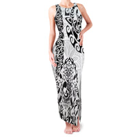 Hawaii Family Matching Tank Maxi Dress and Hawaiian Shirt with Polynesian Turtle - Wonder Print Shop