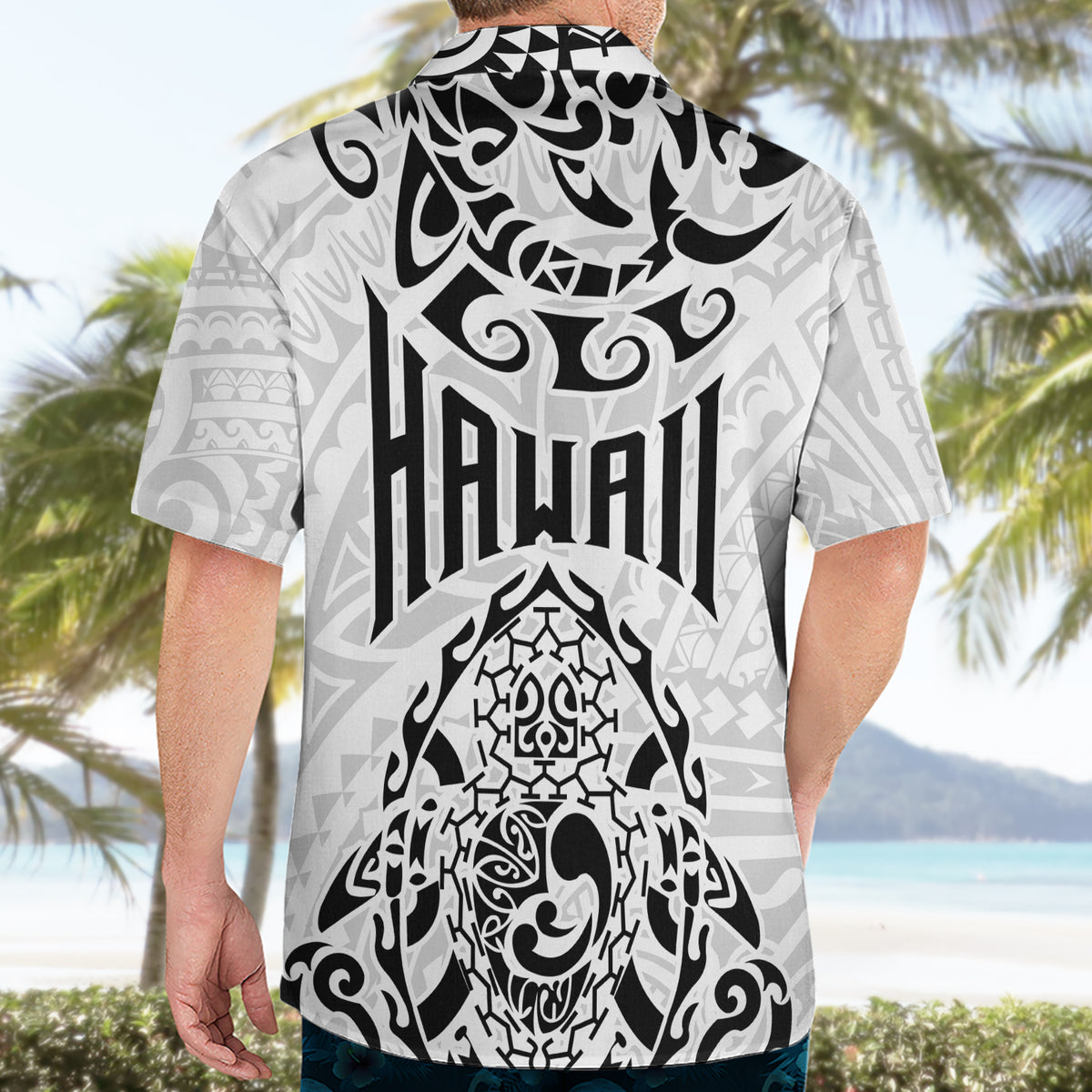 Hawaii Hawaiian Shirt with Polynesian Turtle - Wonder Print Shop
