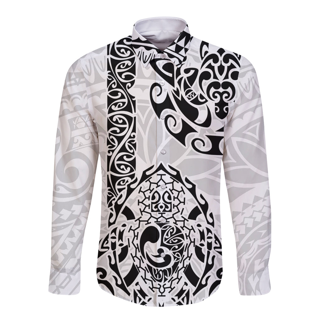 Hawaii Long Sleeve Button Shirt with Polynesian Turtle - Wonder Print Shop