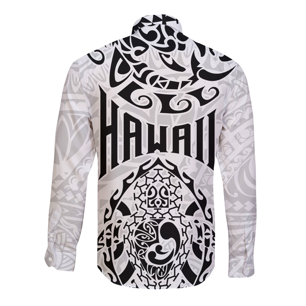 Hawaii Long Sleeve Button Shirt with Polynesian Turtle - Wonder Print Shop