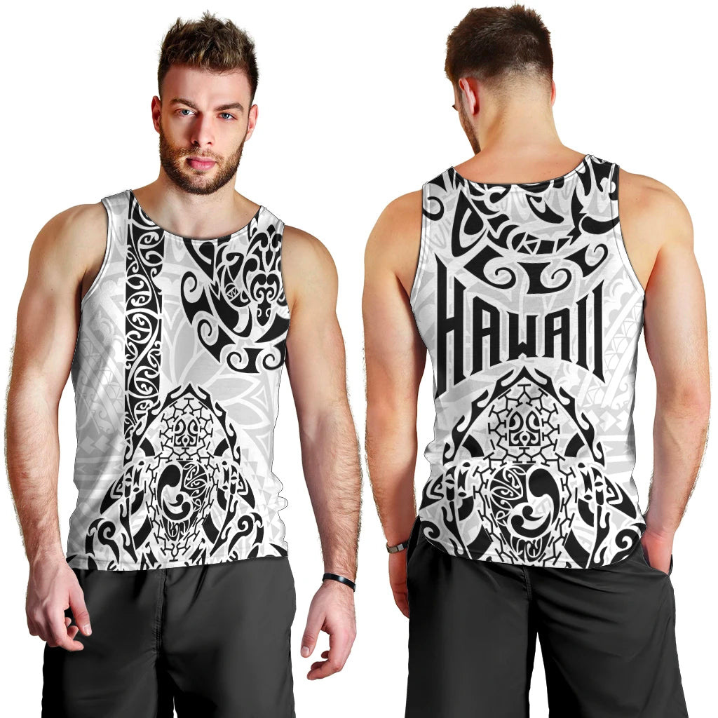 Hawaii Men Tank Top with Polynesian Turtle - Wonder Print Shop