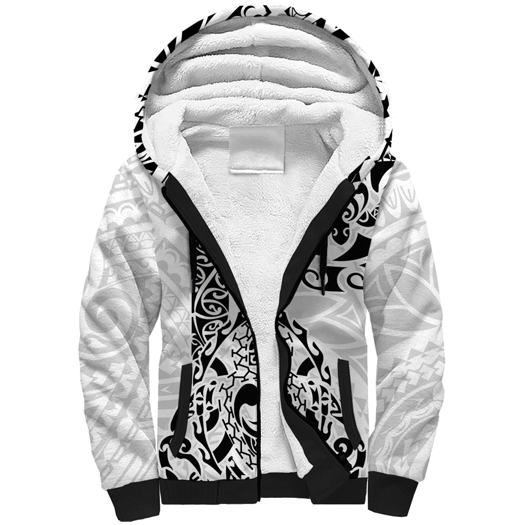 Hawaii Sherpa Hoodie with Polynesian Turtle - Wonder Print Shop