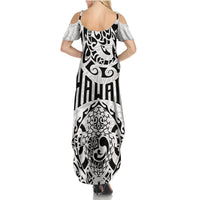Hawaii Summer Maxi Dress with Polynesian Turtle - Wonder Print Shop