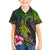 Polynesian Kid Hawaiian Shirt Whales and Compass Gradient Pattern - Wonder Print Shop