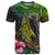 Polynesian T Shirt Whales and Compass Gradient Pattern - Wonder Print Shop
