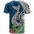 Polynesian T Shirt Whale Pattern and Hibiscus Flowers - Wonder Print Shop