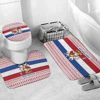 Netherlands Christmas Bathroom Set with Sinterklaas Horse Dutch Flag and Festive Knit Pattern - Wonder Print Shop