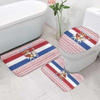 Netherlands Christmas Bathroom Set with Sinterklaas Horse Dutch Flag and Festive Knit Pattern - Wonder Print Shop