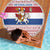 Netherlands Christmas Beach Blanket with Sinterklaas Horse Dutch Flag and Festive Knit Pattern - Wonder Print Shop
