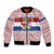 Netherlands Christmas Bomber Jacket with Sinterklaas Horse Dutch Flag and Festive Knit Pattern - Wonder Print Shop