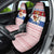Netherlands Christmas Car Seat Cover with Sinterklaas Horse Dutch Flag and Festive Knit Pattern - Wonder Print Shop