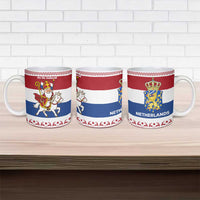 Netherlands Christmas Ceramic Mug with Sinterklaas Horse Dutch Flag and Festive Knit Pattern - Wonder Print Shop