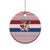 Netherlands Christmas Ceramic Ornament with Sinterklaas Horse Dutch Flag and Festive Knit Pattern - Wonder Print Shop