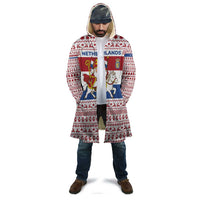 Netherlands Christmas Cloak with Sinterklaas Horse Dutch Flag and Festive Knit Pattern - Wonder Print Shop