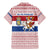 Netherlands Christmas Family Matching Mermaid Dress and Hawaiian Shirt with Sinterklaas Horse Dutch Flag and Festive Knit Pattern - Wonder Print Shop