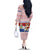 Netherlands Christmas Family Matching Off The Shoulder Long Sleeve Dress and Hawaiian Shirt with Sinterklaas Horse Dutch Flag and Festive Knit Pattern - Wonder Print Shop