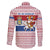 Netherlands Christmas Family Matching Off Shoulder Short Dress and Hawaiian Shirt with Sinterklaas Horse Dutch Flag and Festive Knit Pattern - Wonder Print Shop