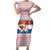 Netherlands Christmas Family Matching Short Sleeve Bodycon Dress and Hawaiian Shirt with Sinterklaas Horse Dutch Flag and Festive Knit Pattern - Wonder Print Shop
