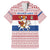 Netherlands Christmas Family Matching Summer Maxi Dress and Hawaiian Shirt with Sinterklaas Horse Dutch Flag and Festive Knit Pattern - Wonder Print Shop