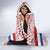 Netherlands Christmas Hooded Blanket with Sinterklaas Horse Dutch Flag and Festive Knit Pattern - Wonder Print Shop