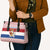 Netherlands Christmas Leather Bag with Sinterklaas Horse Dutch Flag and Festive Knit Pattern - Wonder Print Shop