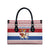 Netherlands Christmas Leather Bag with Sinterklaas Horse Dutch Flag and Festive Knit Pattern - Wonder Print Shop
