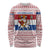 Netherlands Christmas Long Sleeve Shirt with Sinterklaas Horse Dutch Flag and Festive Knit Pattern - Wonder Print Shop