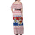Netherlands Christmas Off Shoulder Maxi Dress with Sinterklaas Horse Dutch Flag and Festive Knit Pattern - Wonder Print Shop