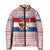 Netherlands Christmas Padded Jacket with Sinterklaas Horse Dutch Flag and Festive Knit Pattern - Wonder Print Shop