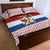 Netherlands Christmas Quilt Bed Set with Sinterklaas Horse Dutch Flag and Festive Knit Pattern - Wonder Print Shop