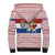 Netherlands Christmas Sherpa Hoodie with Sinterklaas Horse Dutch Flag and Festive Knit Pattern - Wonder Print Shop