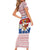 Netherlands Christmas Short Sleeve Bodycon Dress with Sinterklaas Horse Dutch Flag and Festive Knit Pattern - Wonder Print Shop