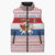 Netherlands Christmas Sleeveless Puffer Jacket with Sinterklaas Horse Dutch Flag and Festive Knit Pattern - Wonder Print Shop