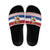 Netherlands Christmas Slide Sandals with Sinterklaas Horse Dutch Flag and Festive Knit Pattern - Wonder Print Shop