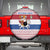 Netherlands Christmas Spare Tire Cover with Sinterklaas Horse Dutch Flag and Festive Knit Pattern - Wonder Print Shop